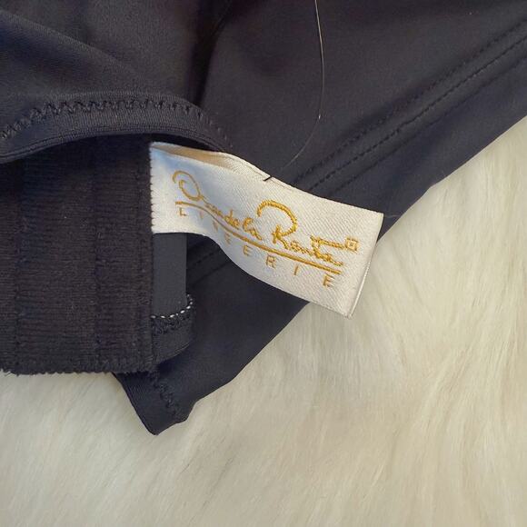 Vintage Oscar de la Renta Designer Simple Black Satin Bustier - Size 34A/32B - Picture 4 of 4